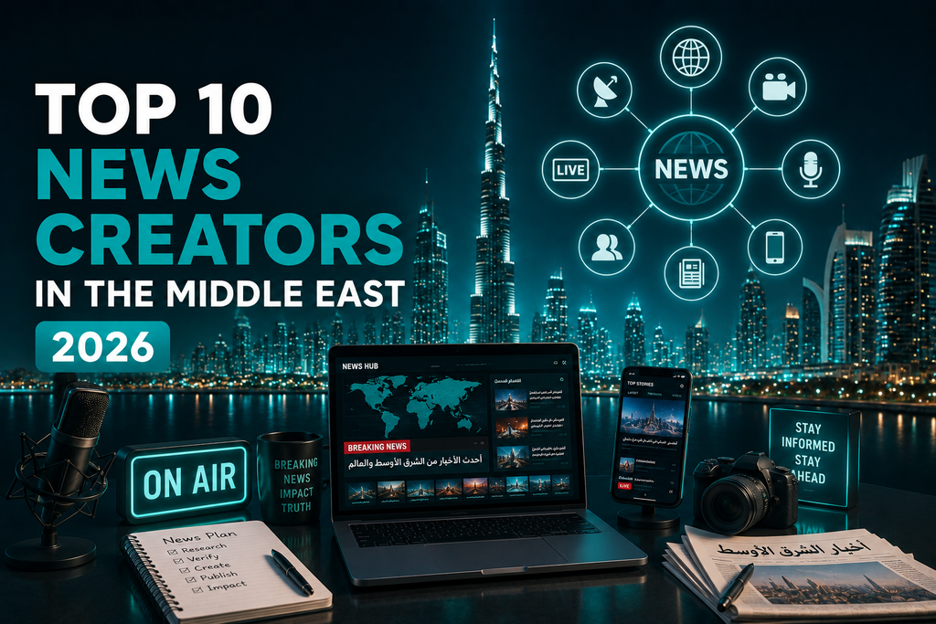 Top 10 News Creators in the Middle East 2026 - Cover Image